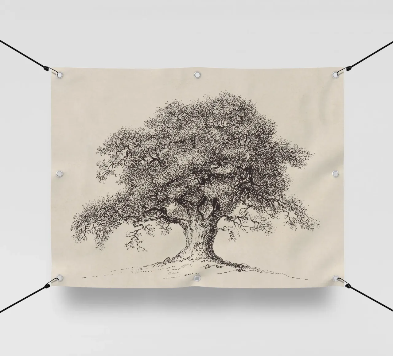 Tree Sketch - Spring Oak telo in pvc da apoloprints