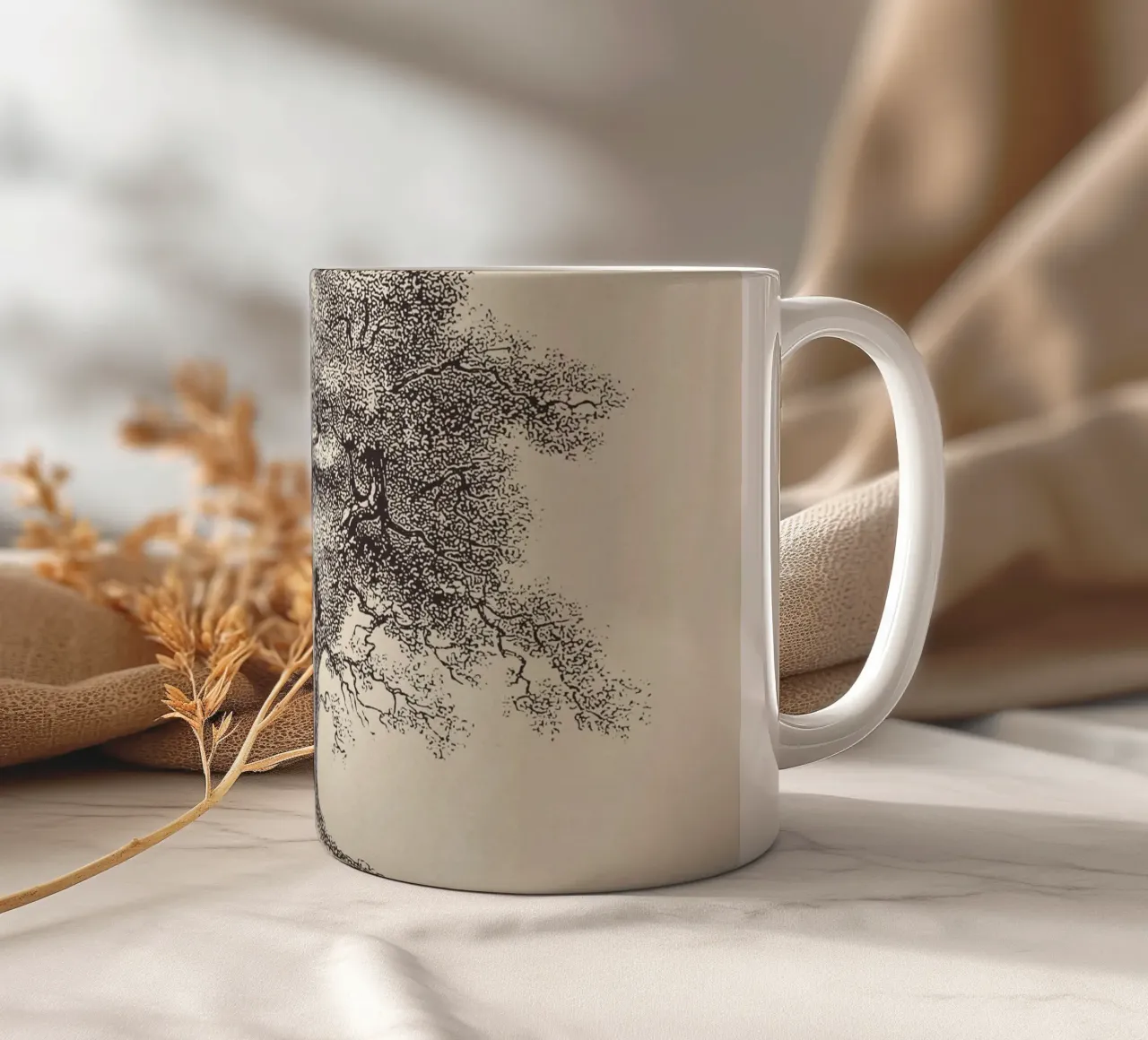 Tree Sketch - Spring Oak tazza in ceramica da apoloprints