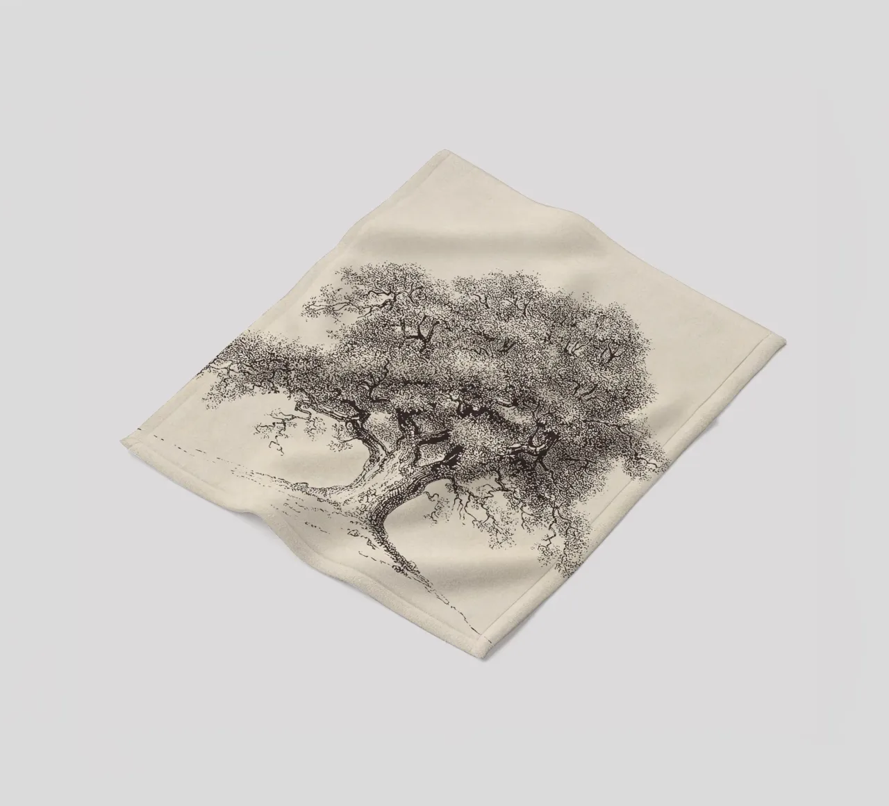 Tree Sketch - Spring Oak coperta in pile da apoloprints