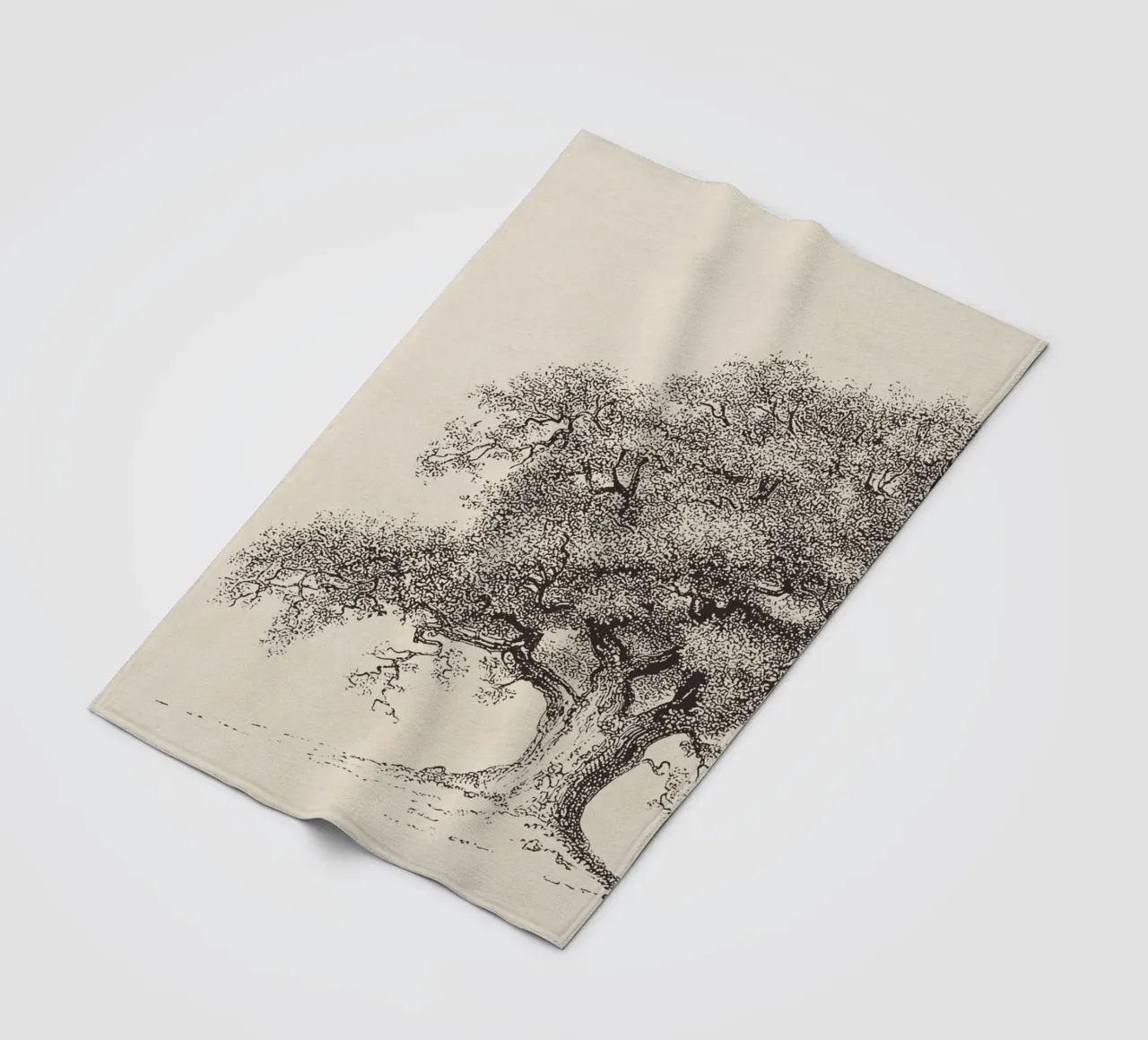 Tree Sketch - Spring Oak coperta in pile da apoloprints