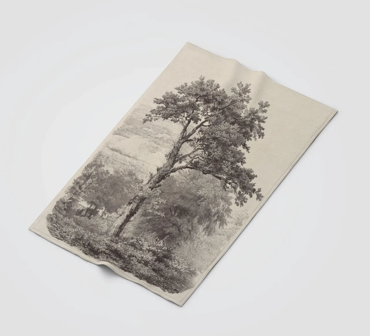 Tree Sketch - Landscape no. 23 coperta in pile da apoloprints