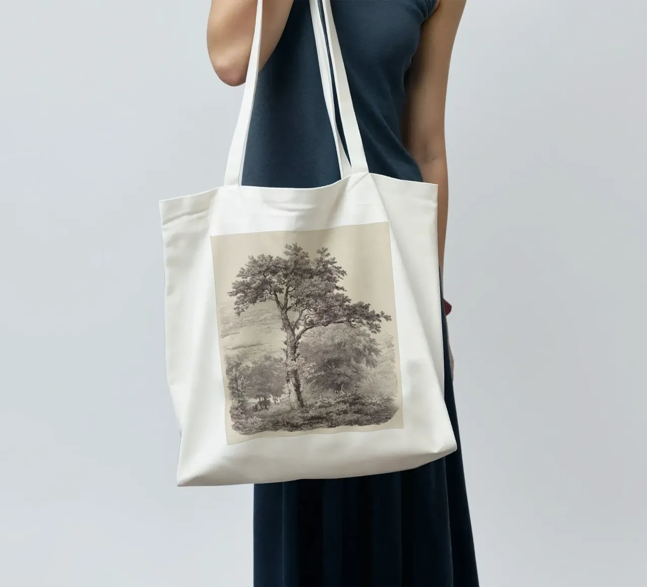 Tree Sketch - Landscape no. 23 borsa in juta da apoloprints
