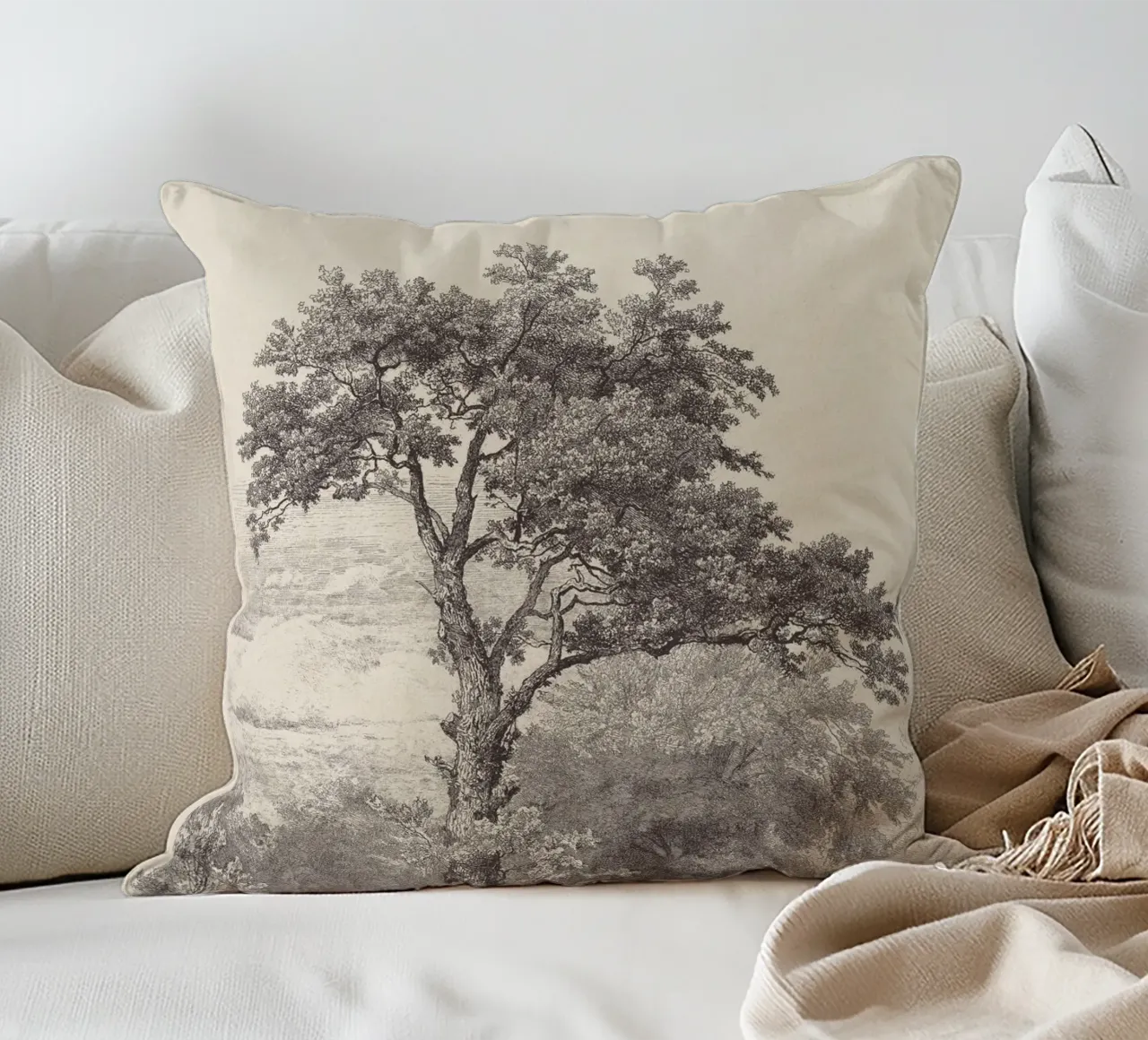 Tree Sketch - Landscape no. 23 cuscino da apoloprints