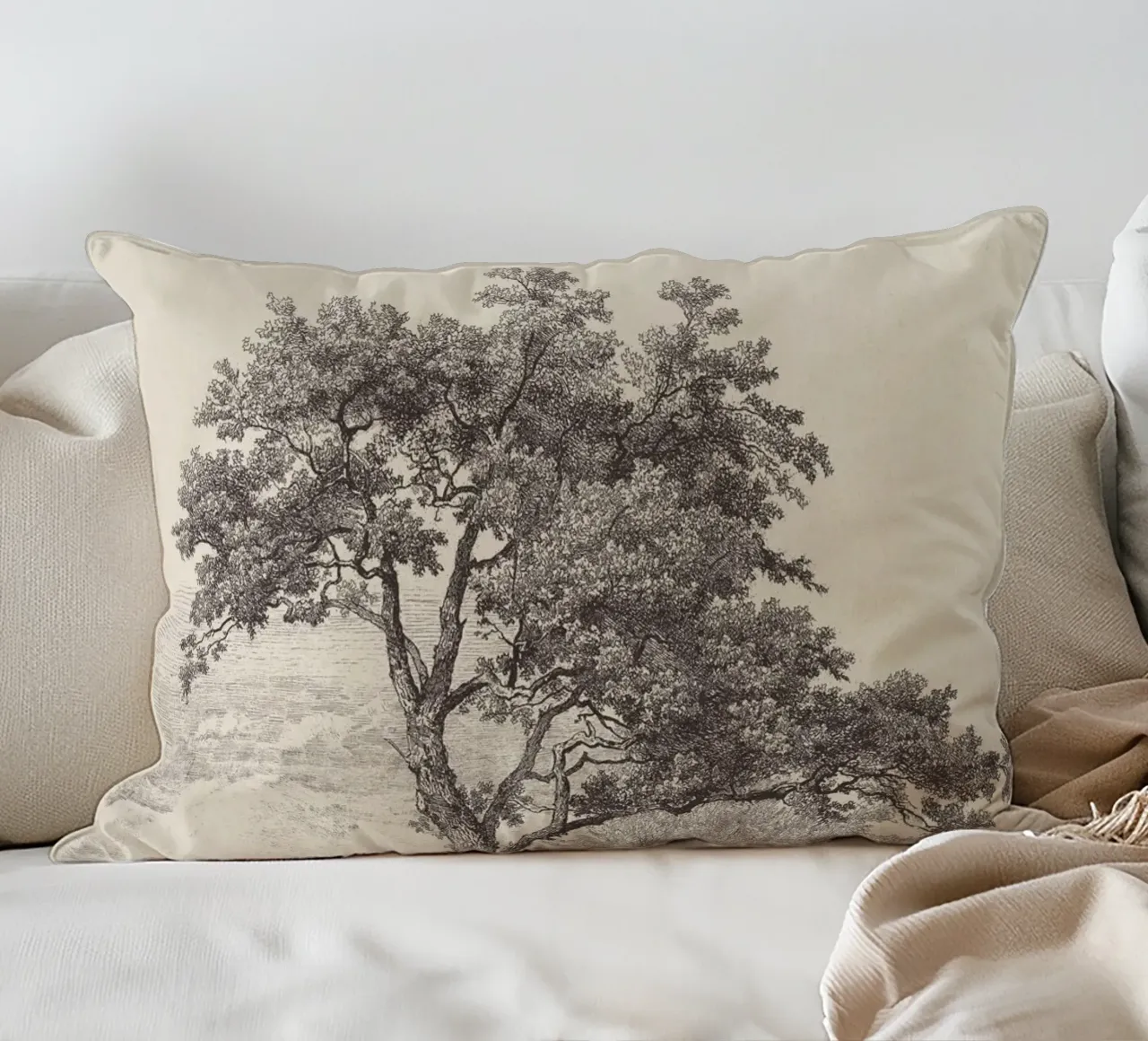 Tree Sketch - Landscape no. 23 cuscino da apoloprints