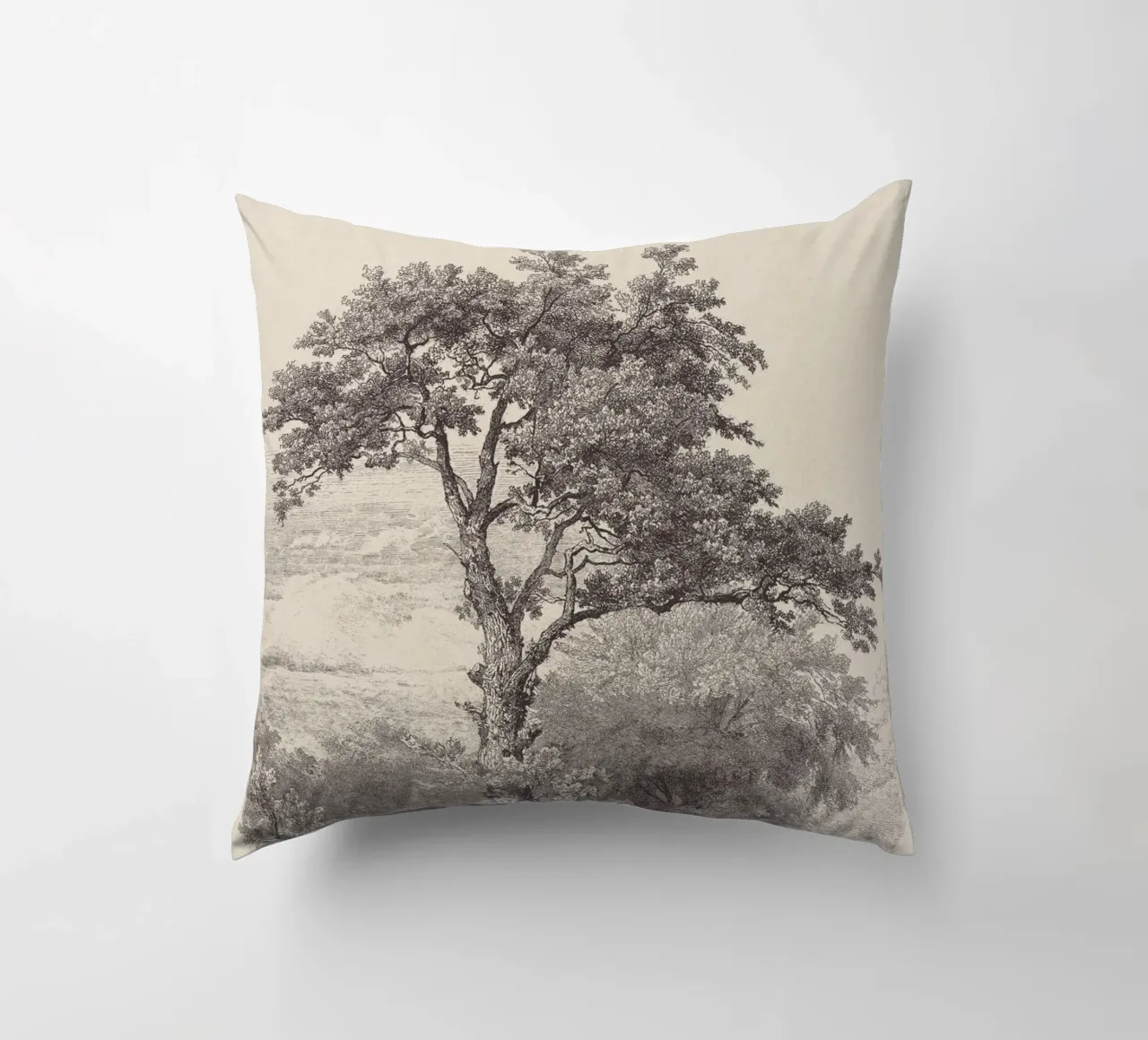 Tree Sketch - Landscape no. 23 cuscino da apoloprints