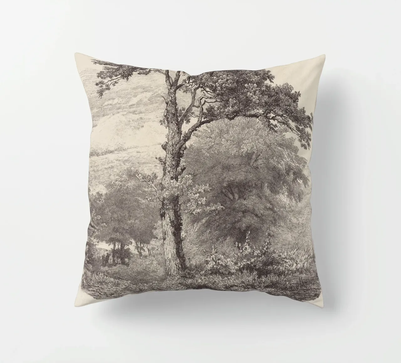 Tree Sketch - Landscape no. 23 cuscino da apoloprints