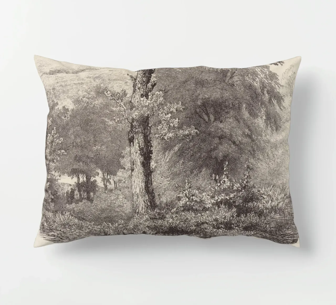 Tree Sketch - Landscape no. 23 cuscino da apoloprints