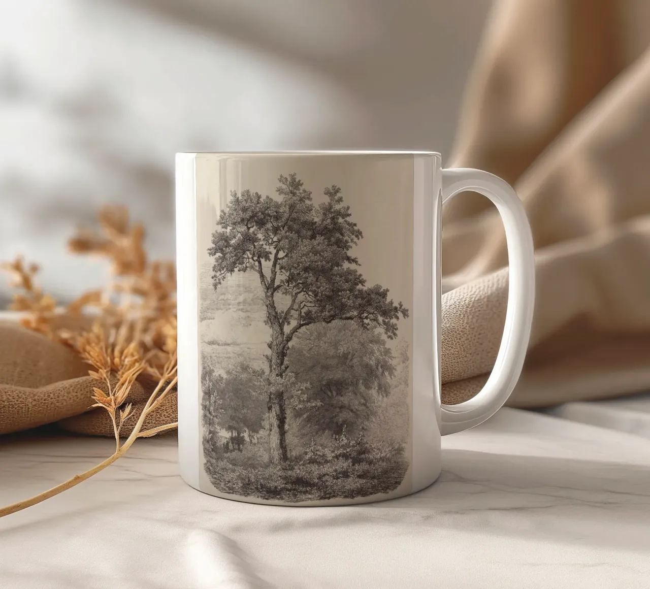 Tree Sketch - Landscape no. 23 tazza in ceramica da apoloprints