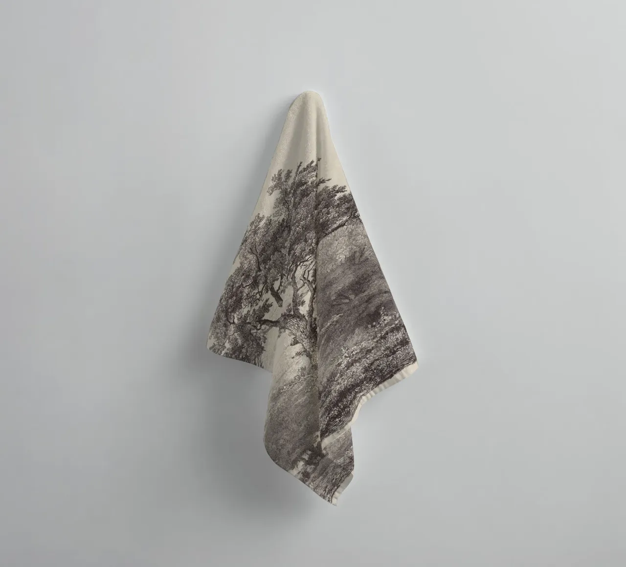 Tree Sketch - Landscape no. 23 asciugamano da bagno da apoloprints