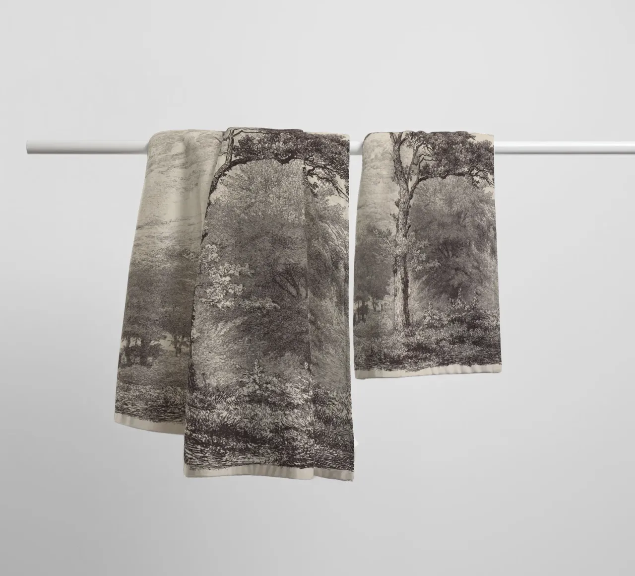 Tree Sketch - Landscape no. 23 asciugamano da bagno da apoloprints