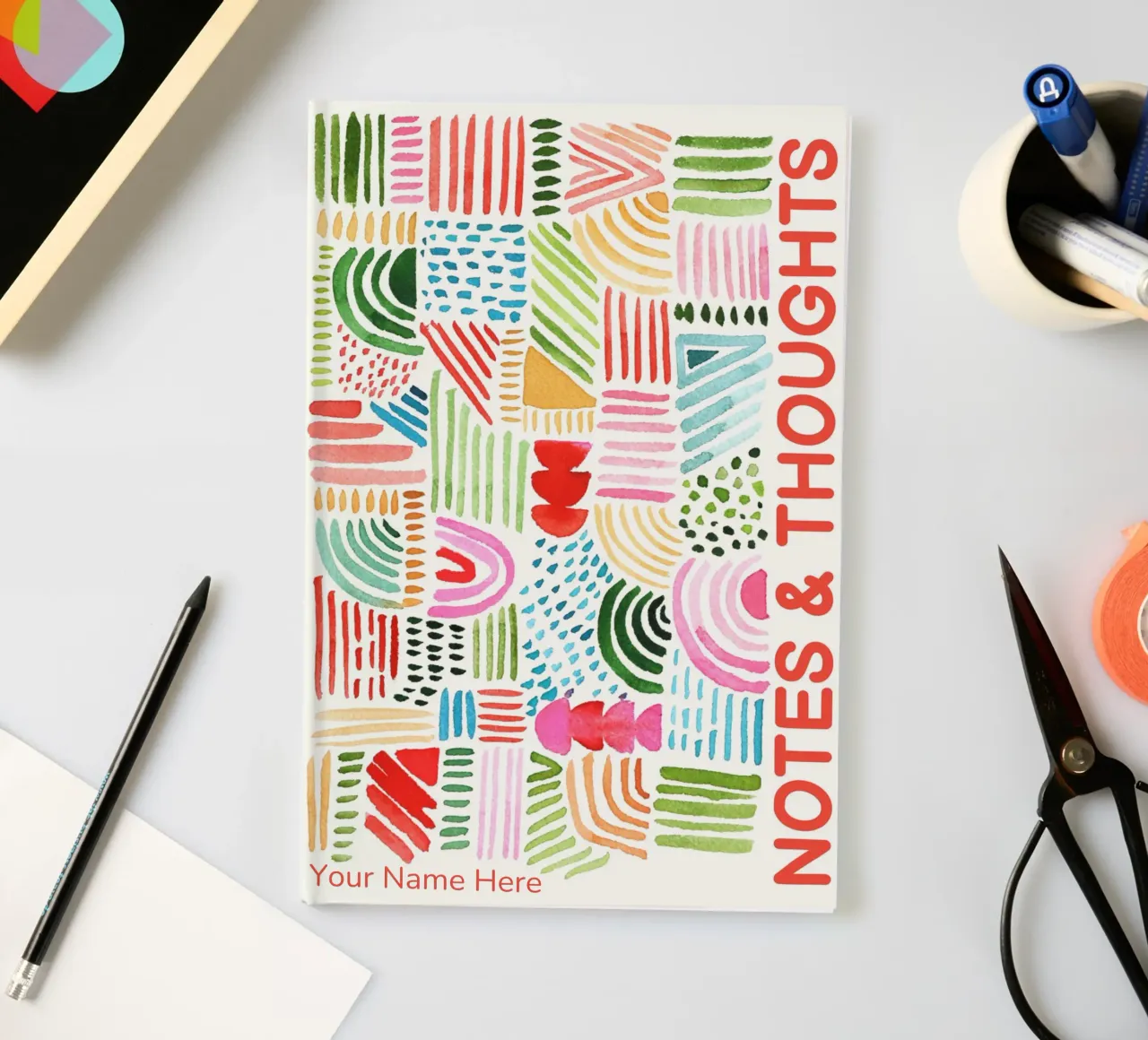 Notas y pensamientos - Diario personalizado - Garabatos cuaderno de Peaches Art Prints