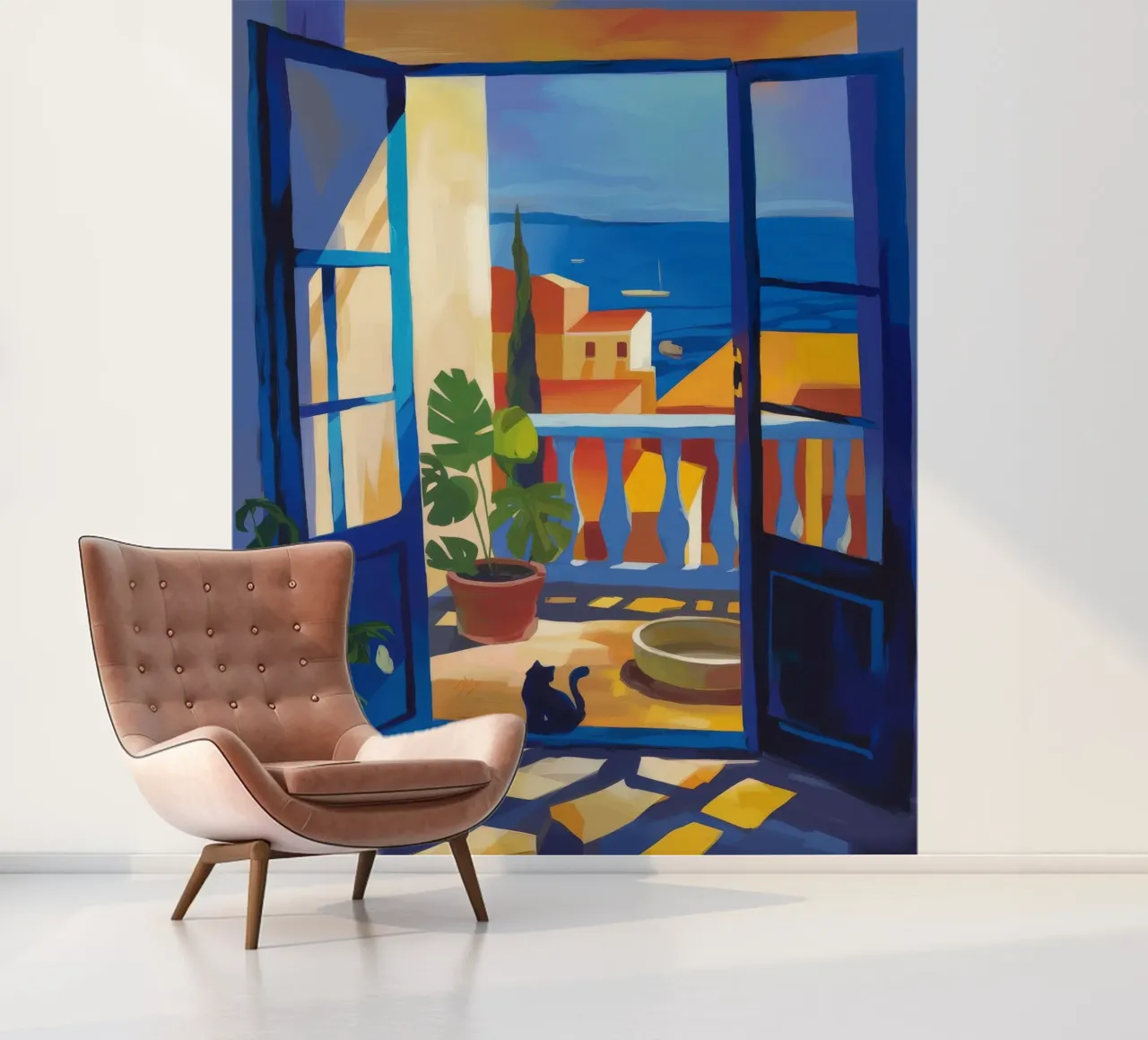 Balkon am Meer Fototapete von Artie Shifa