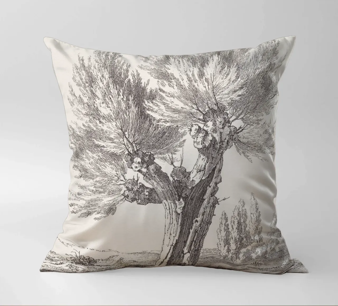 Tree Sketch - Willow no. 2 cuscino da apoloprints