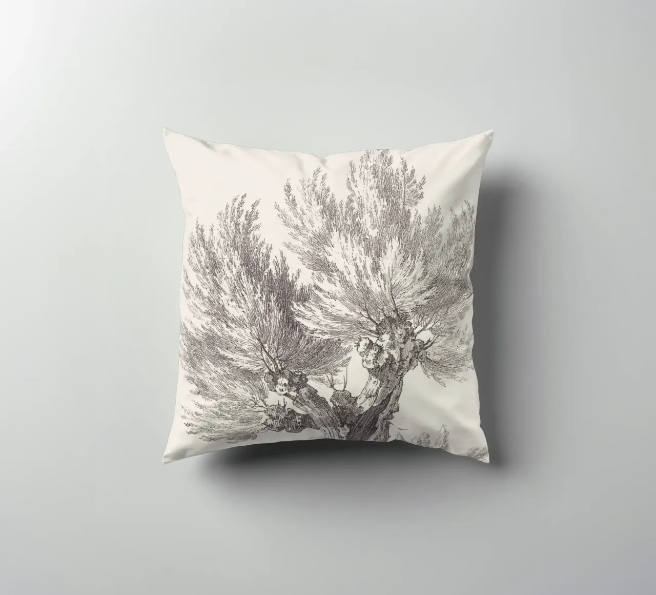 Tree Sketch - Willow no. 2 cuscino da apoloprints