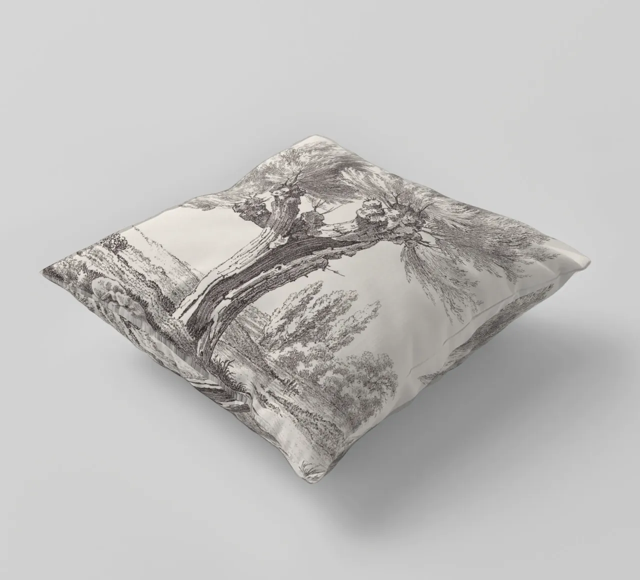 Tree Sketch - Willow no. 2 cuscino da apoloprints