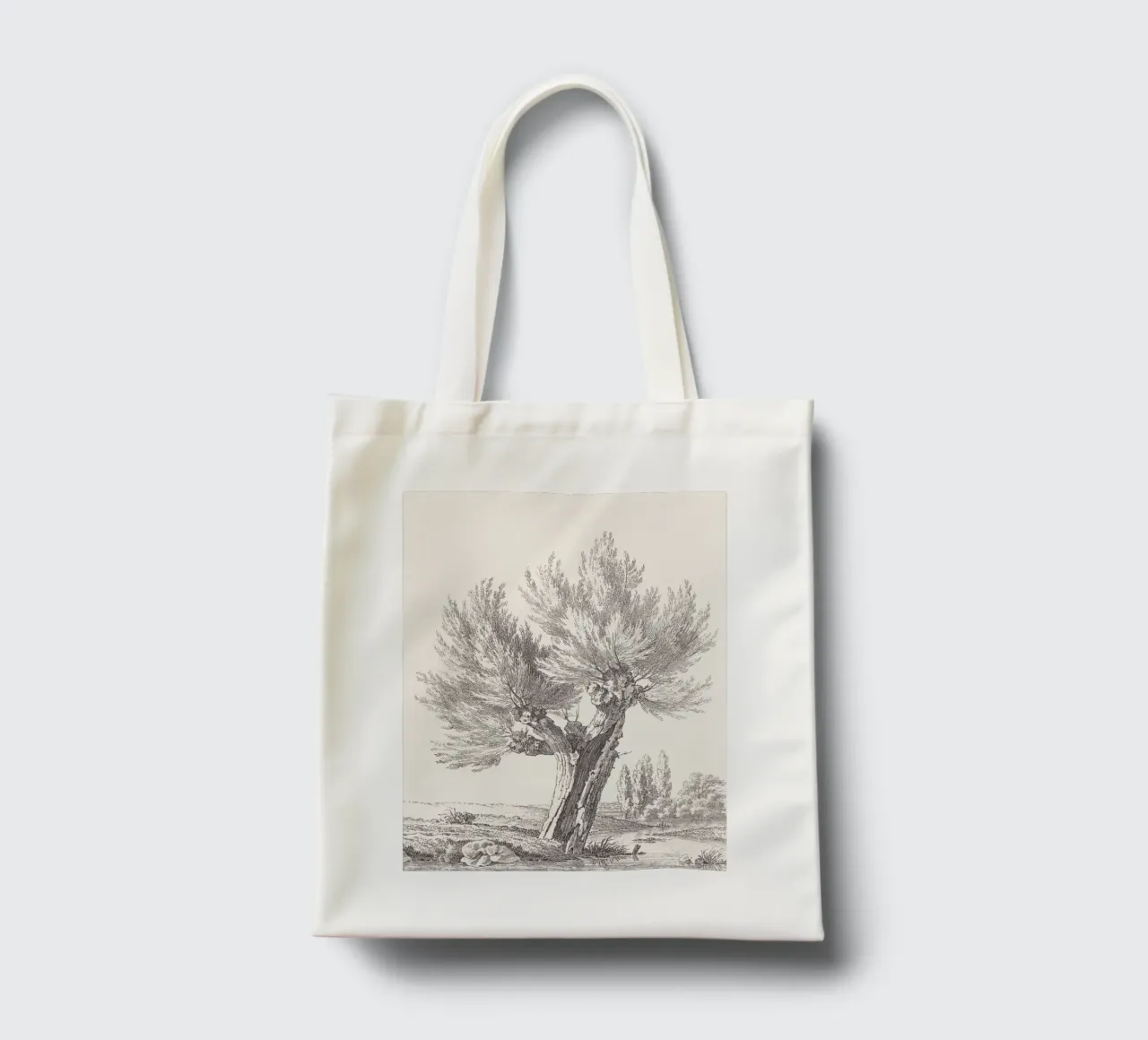 Tree Sketch - Willow no. 2 borsa in juta da apoloprints