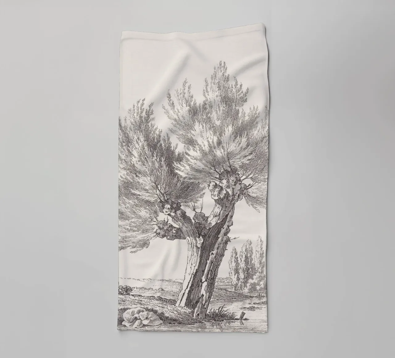 Tree Sketch - Willow no. 2 asciugamano da bagno da apoloprints