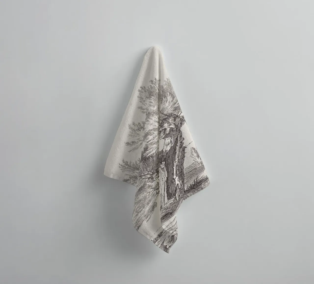 Tree Sketch - Willow no. 2 asciugamano da bagno da apoloprints