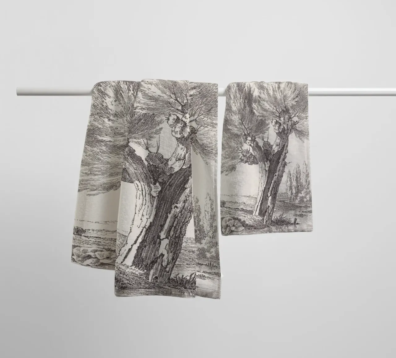 Tree Sketch - Willow no. 2 asciugamano da bagno da apoloprints