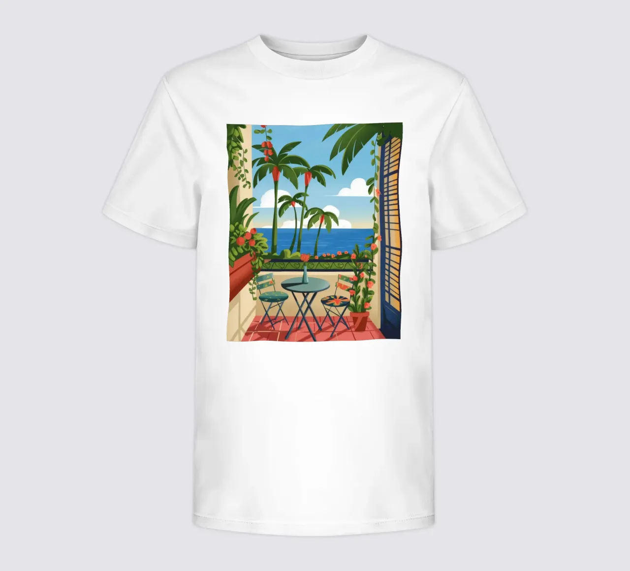 Seaside Terrace kids t-shirt by Artie Shifa