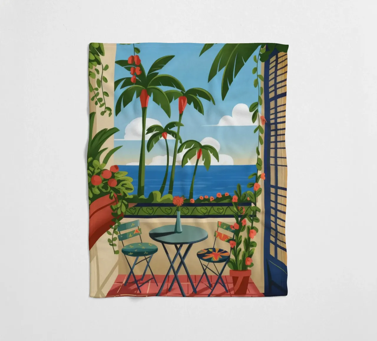 Terrazza sul mare coperta in pile da Artie Shifa