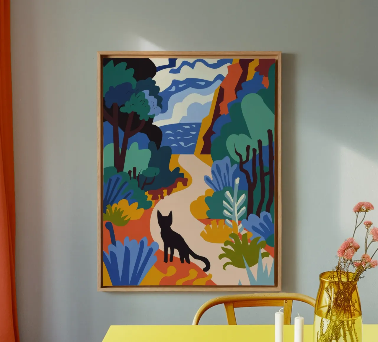 Zeekustpad canvas met Baklijst van Artie Shifa