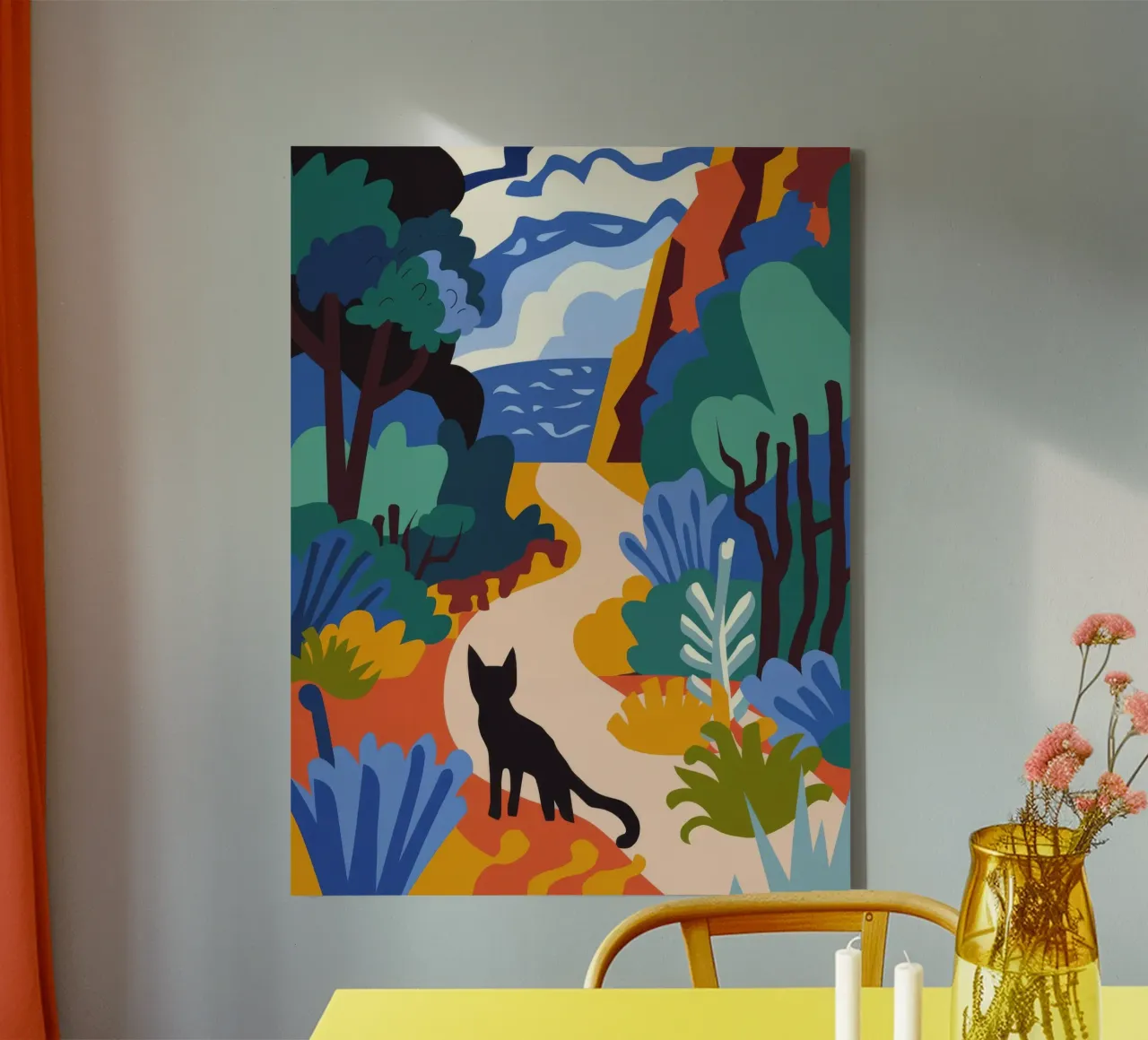 Zeekustpad canvas met Baklijst van Artie Shifa