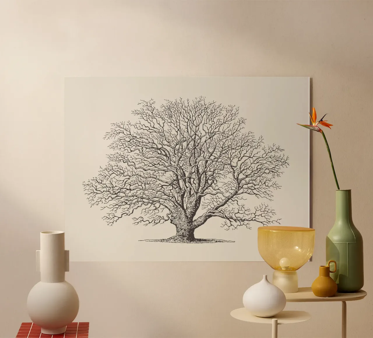 Tree Sketch - Winter Oak plexiglass da apoloprints