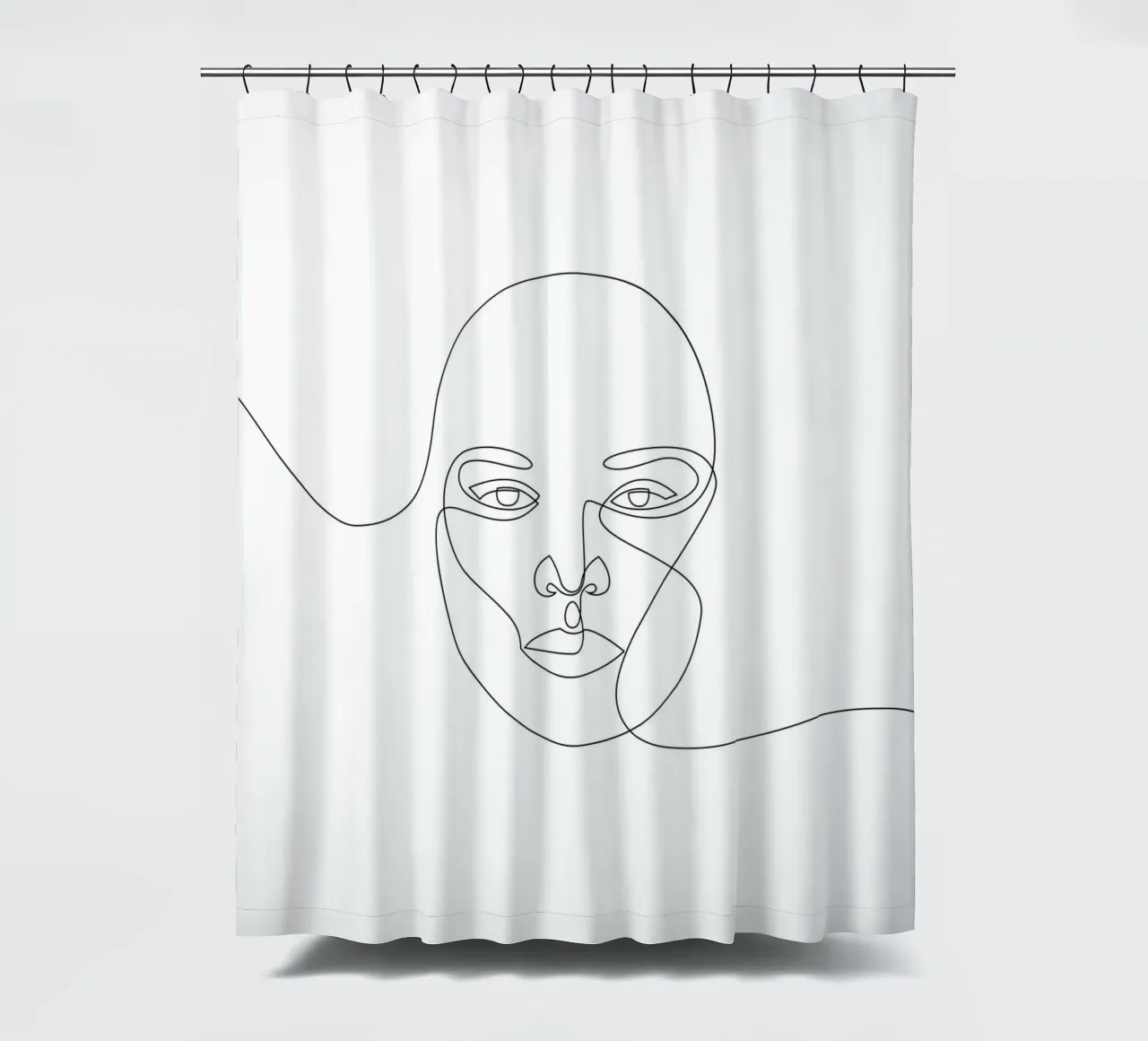 S142 - Una faccia di linea tenda da doccia da Addillum