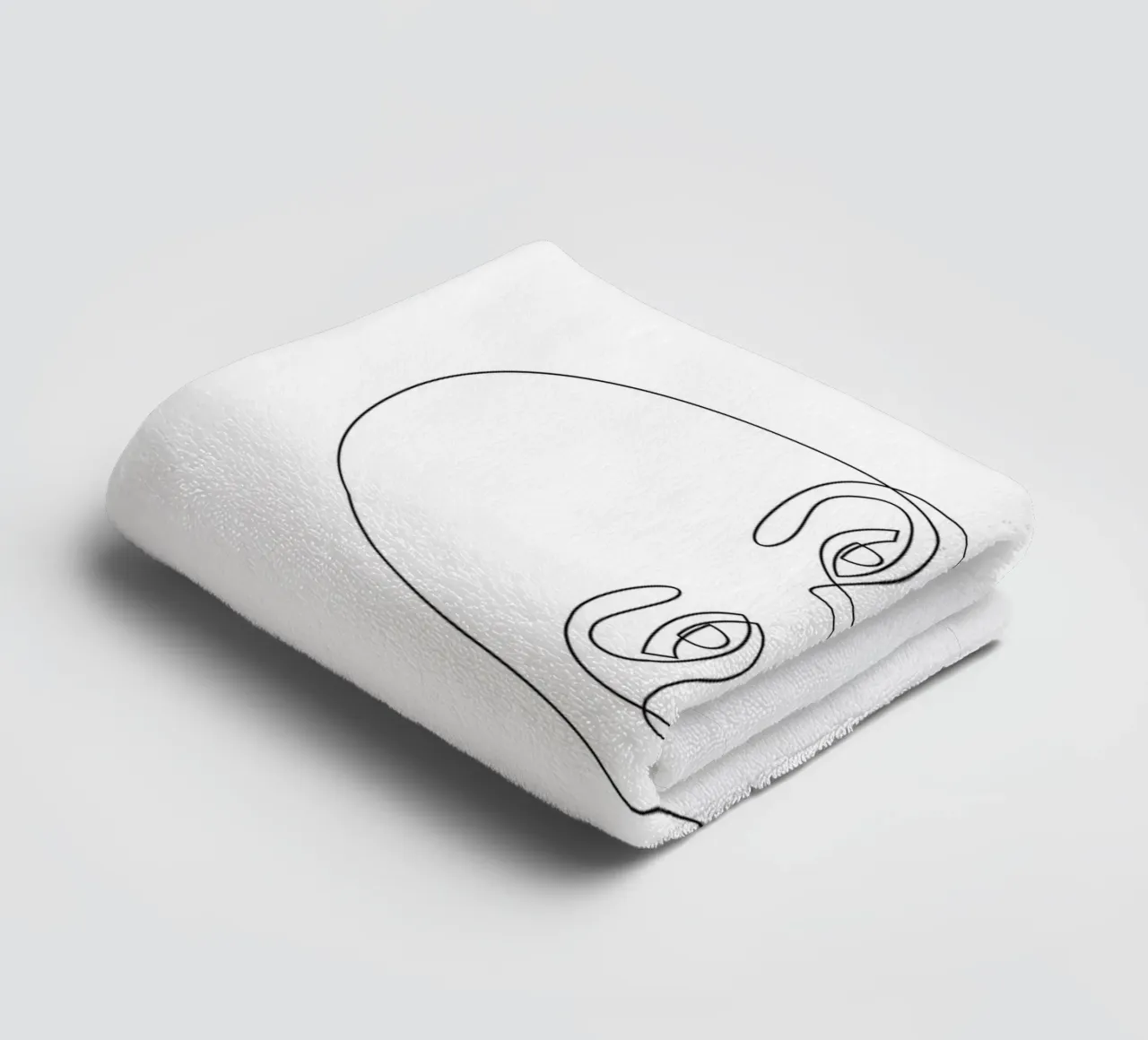 S142 - Una faccia di linea asciugamano da bagno da Addillum