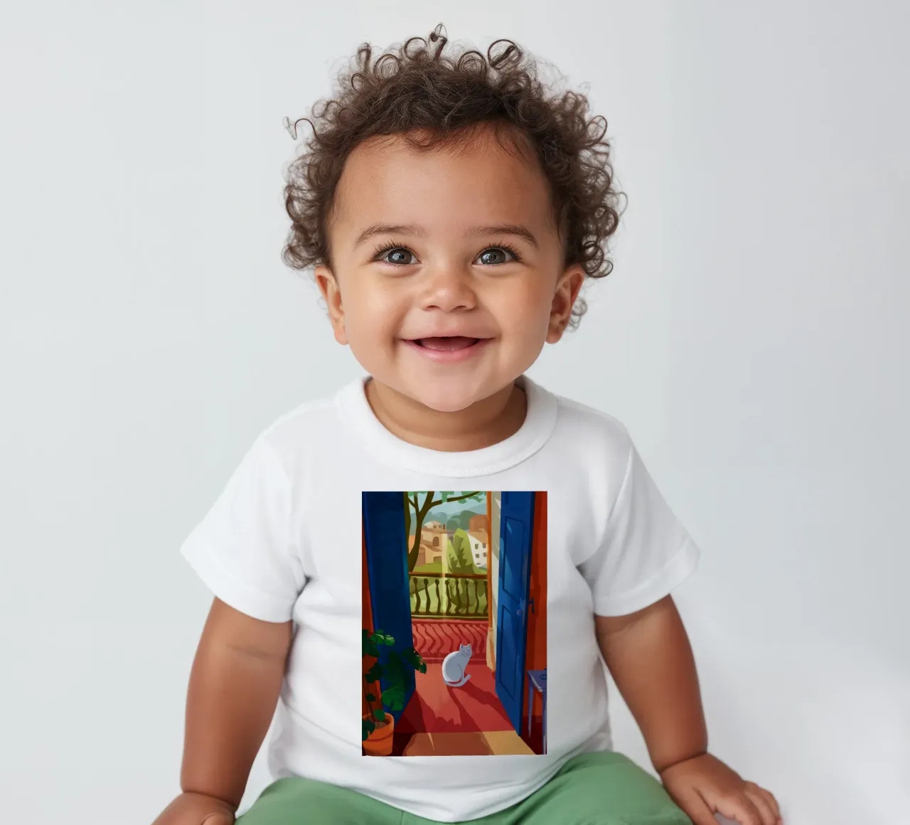 Serene contemplatie baby t-shirt van Artie Shifa