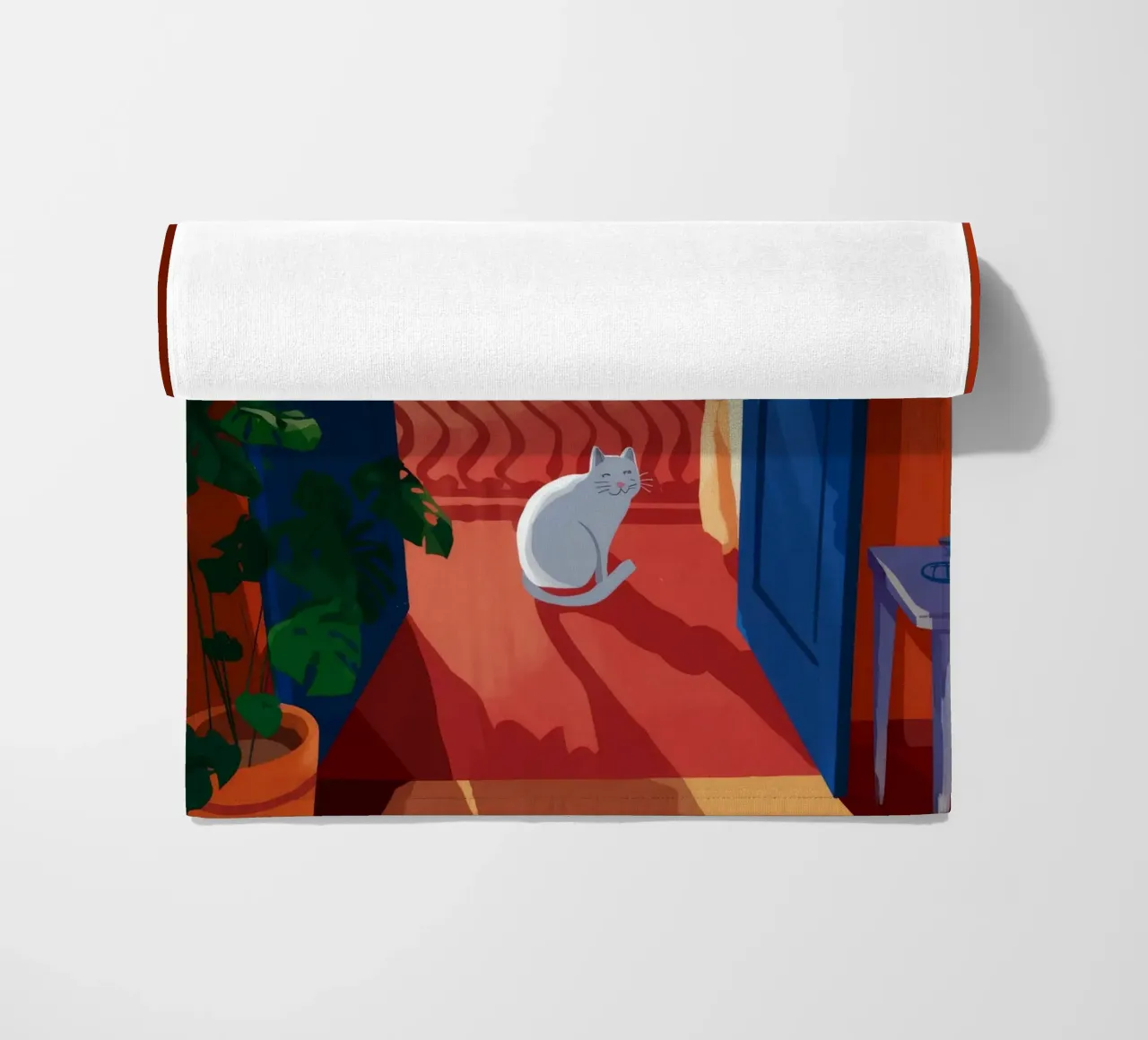 Serene Contemplation beach towel by Artie Shifa