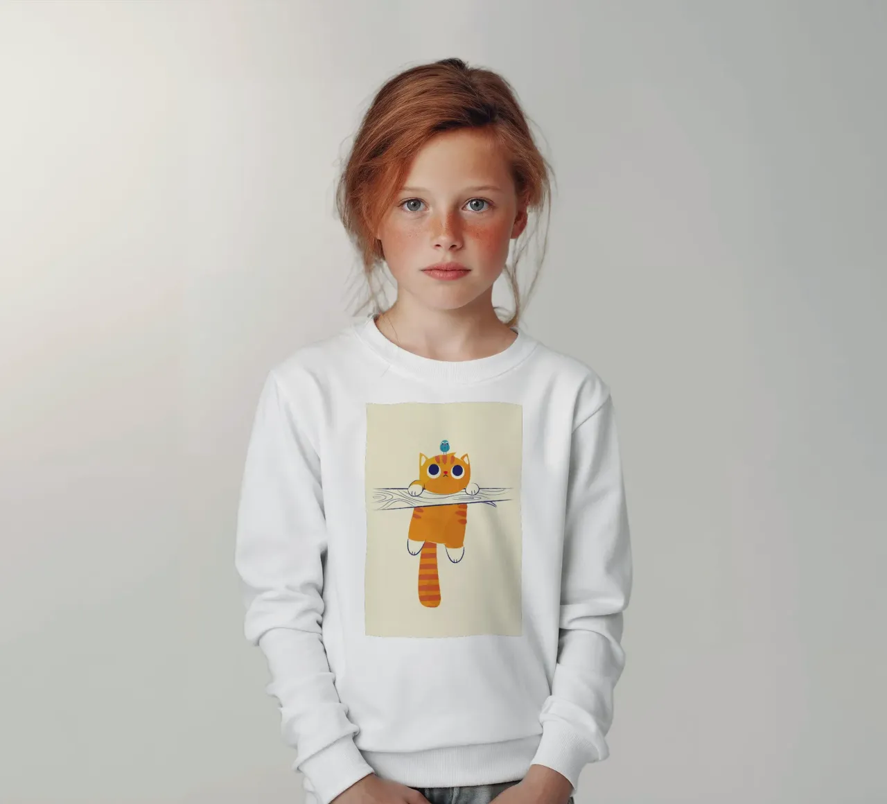 Fat Cat Little Bird kinder sweatshirt van Jay Fleck