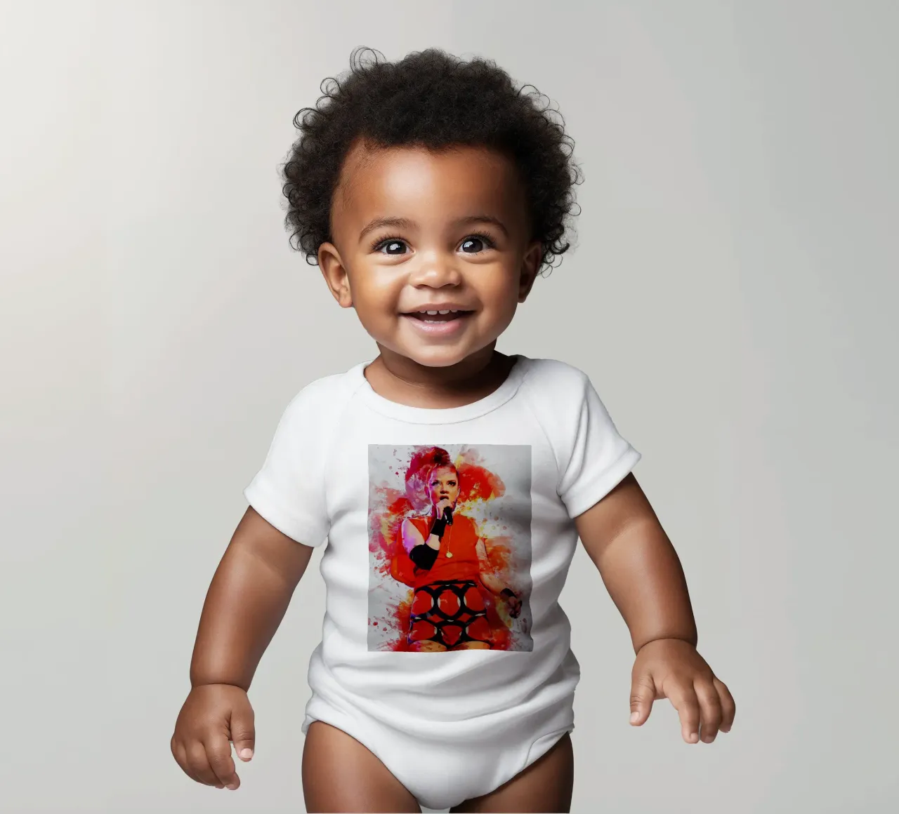 Smudge of Portrait Shirley Manson Kurzarm Babybody von Gunawan Rb