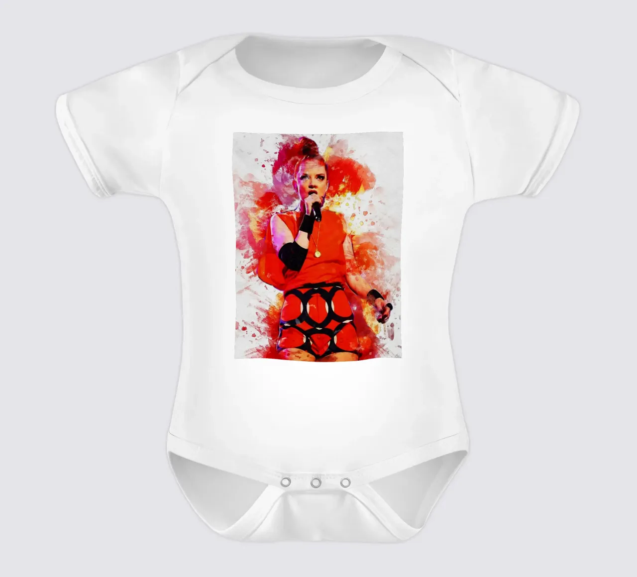 Smudge of Portrait Shirley Manson Kurzarm Babybody von Gunawan Rb
