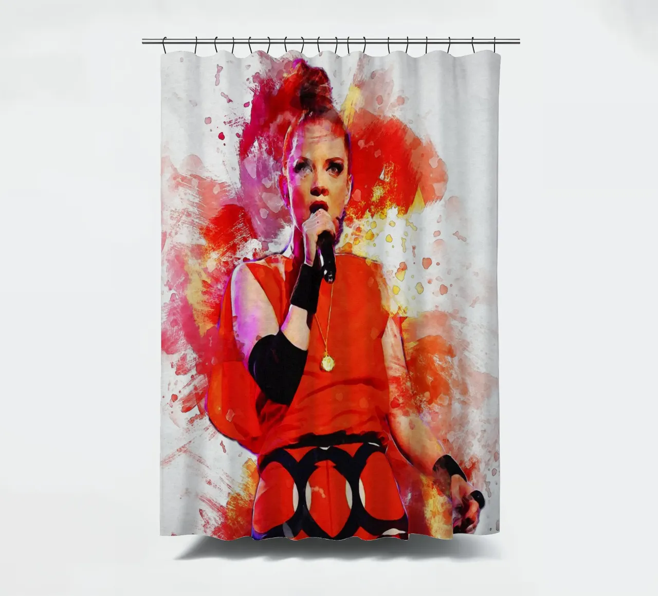 Smudge of Portrait Shirley Manson Duschvorhang von Gunawan Rb