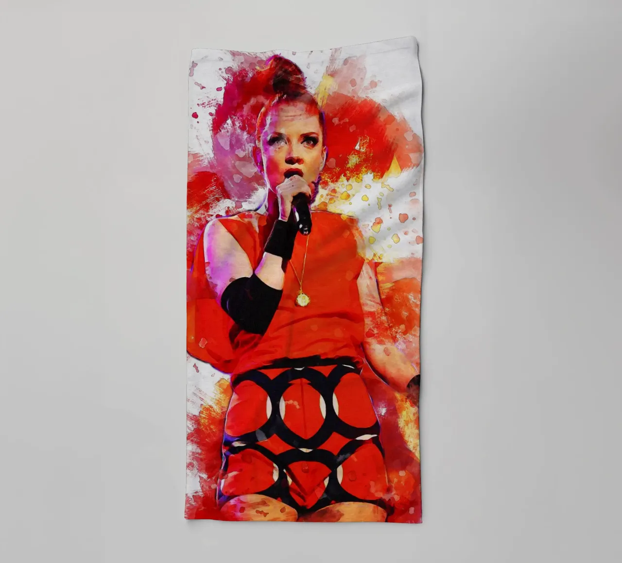 Smudge of Portrait Shirley Manson Handtuch von Gunawan Rb