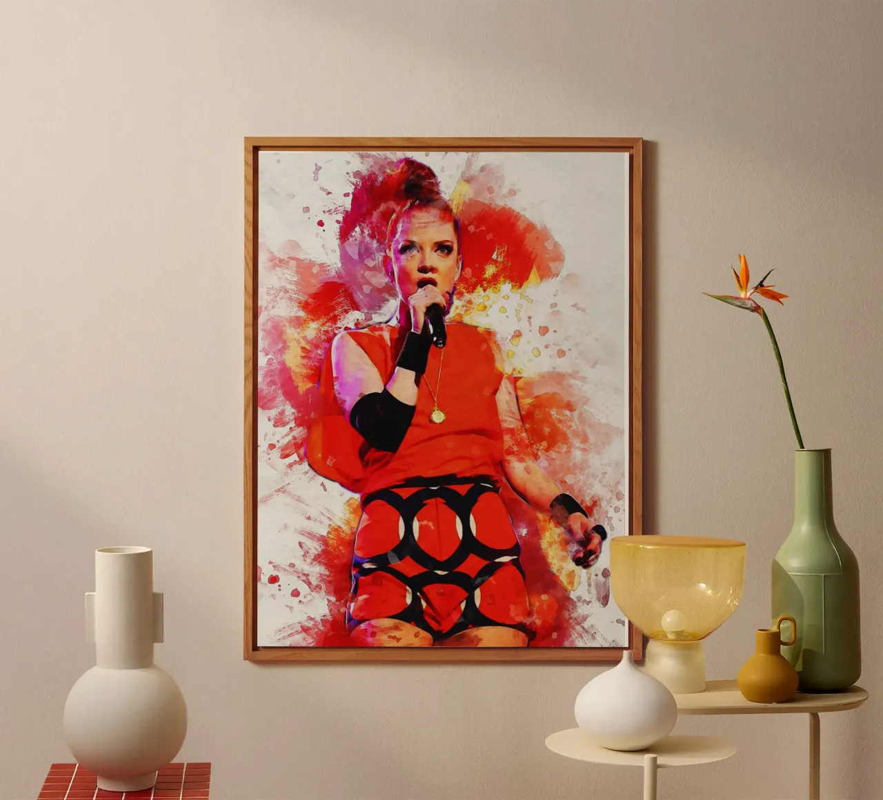 Macchia di ritratto Shirley Manson alluminio dibond da Gunawan Rb
