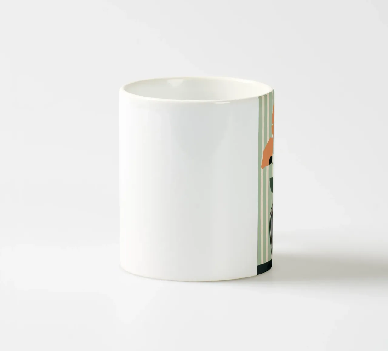 Vaso floreale con papaveri arancioni tazza in ceramica da Melloi Art Print