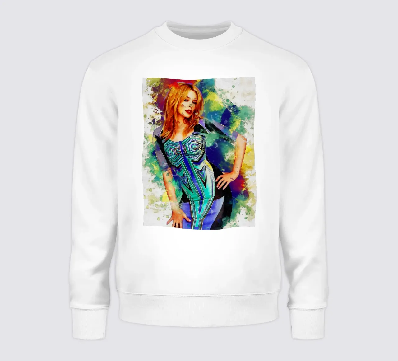 Macchia di ritratto Kylie Minogue felpa da Gunawan Rb