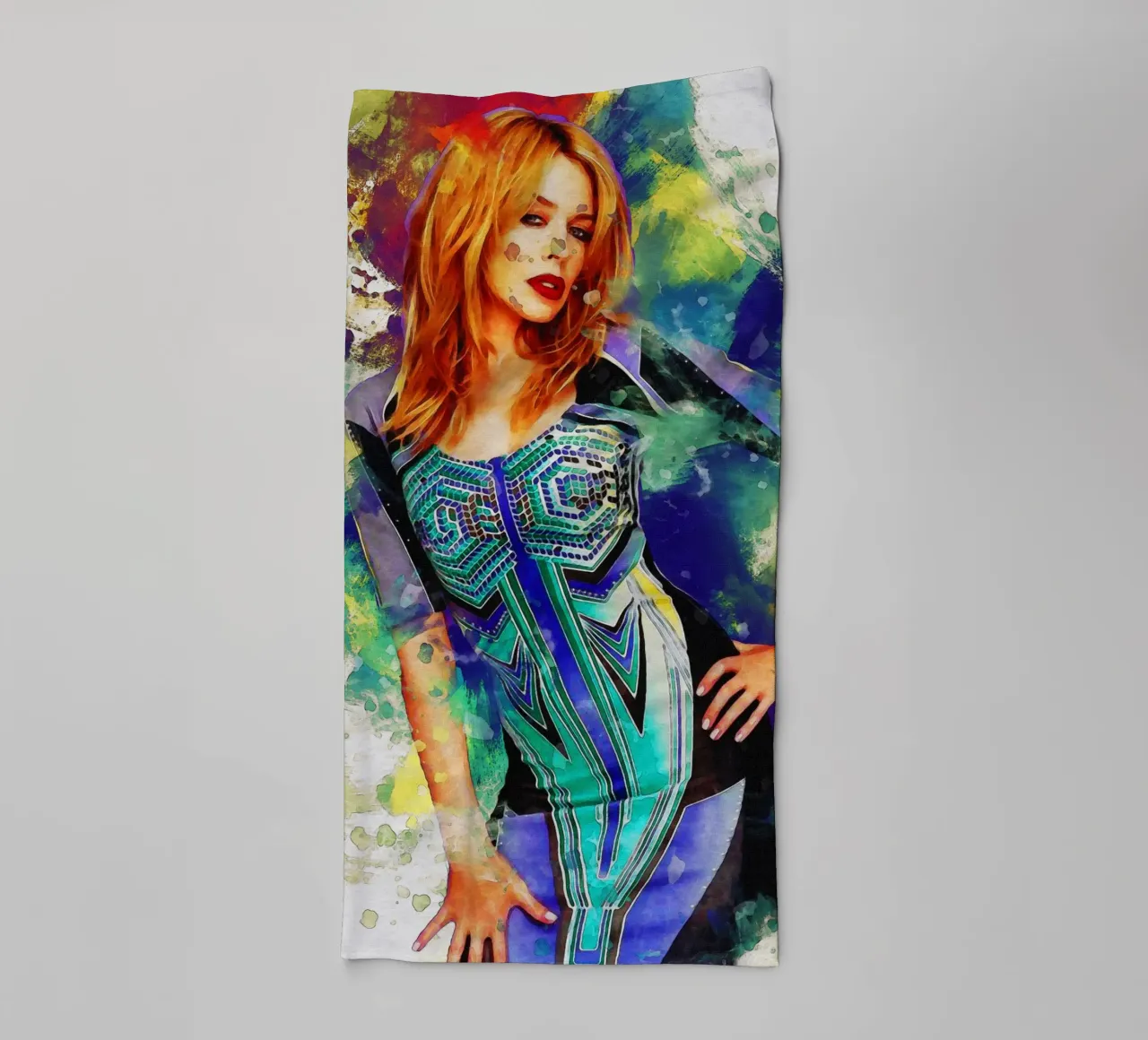 Smudge of Portrait Kylie Minogue Handtuch von Gunawan Rb