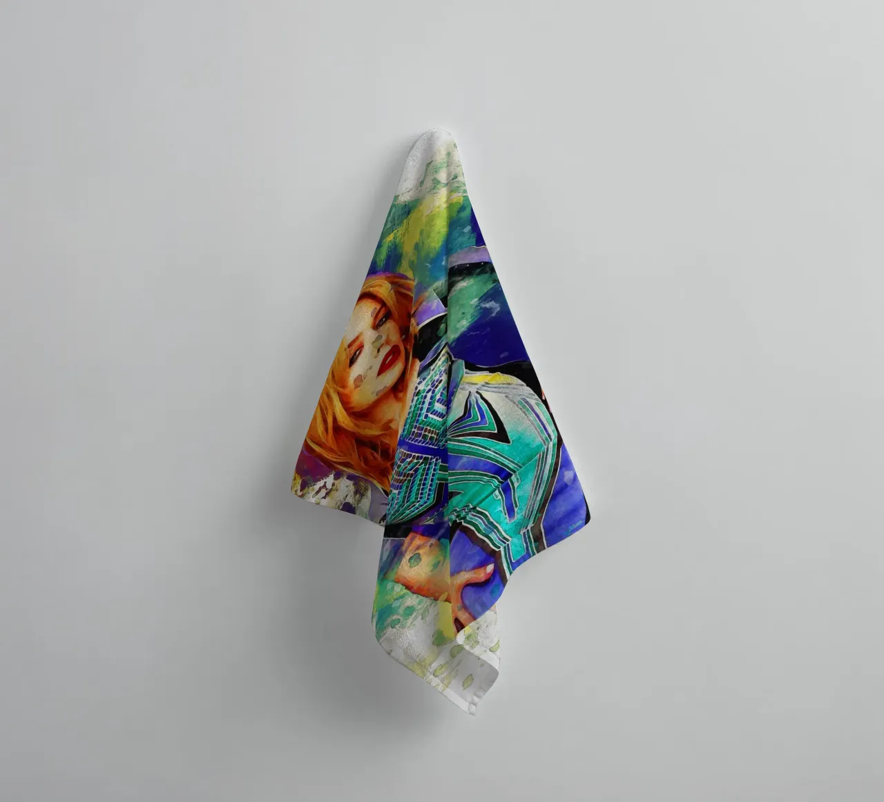 Smudge of Portrait Kylie Minogue Handtuch von Gunawan Rb