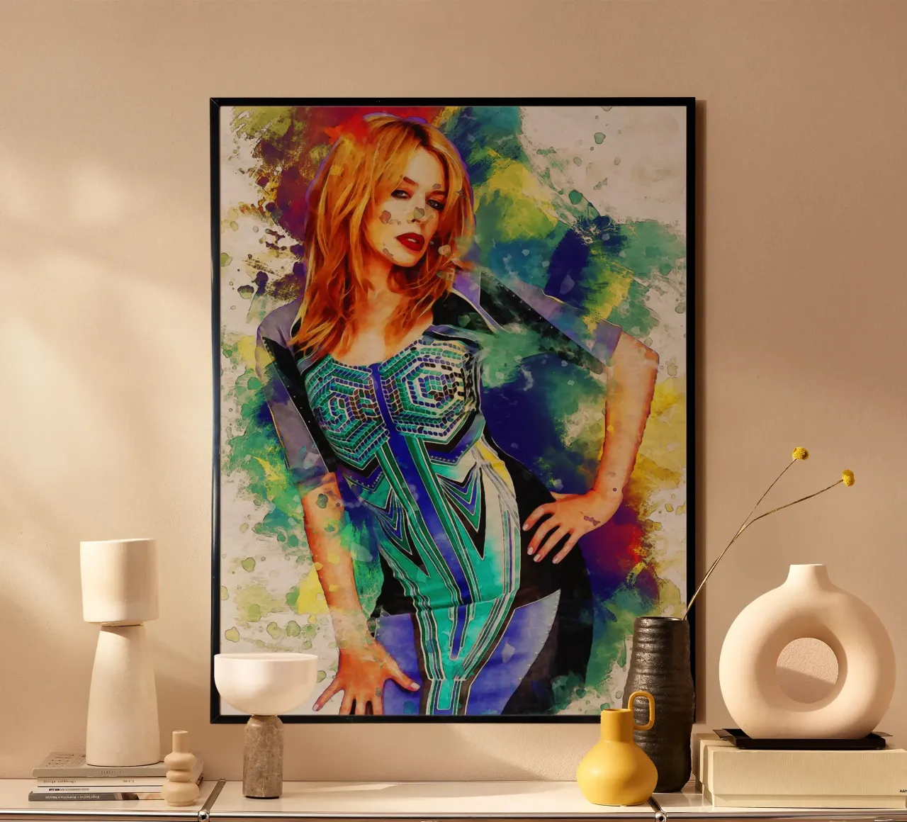 Smudge of Portrait Kylie Minogue Poster von Gunawan Rb