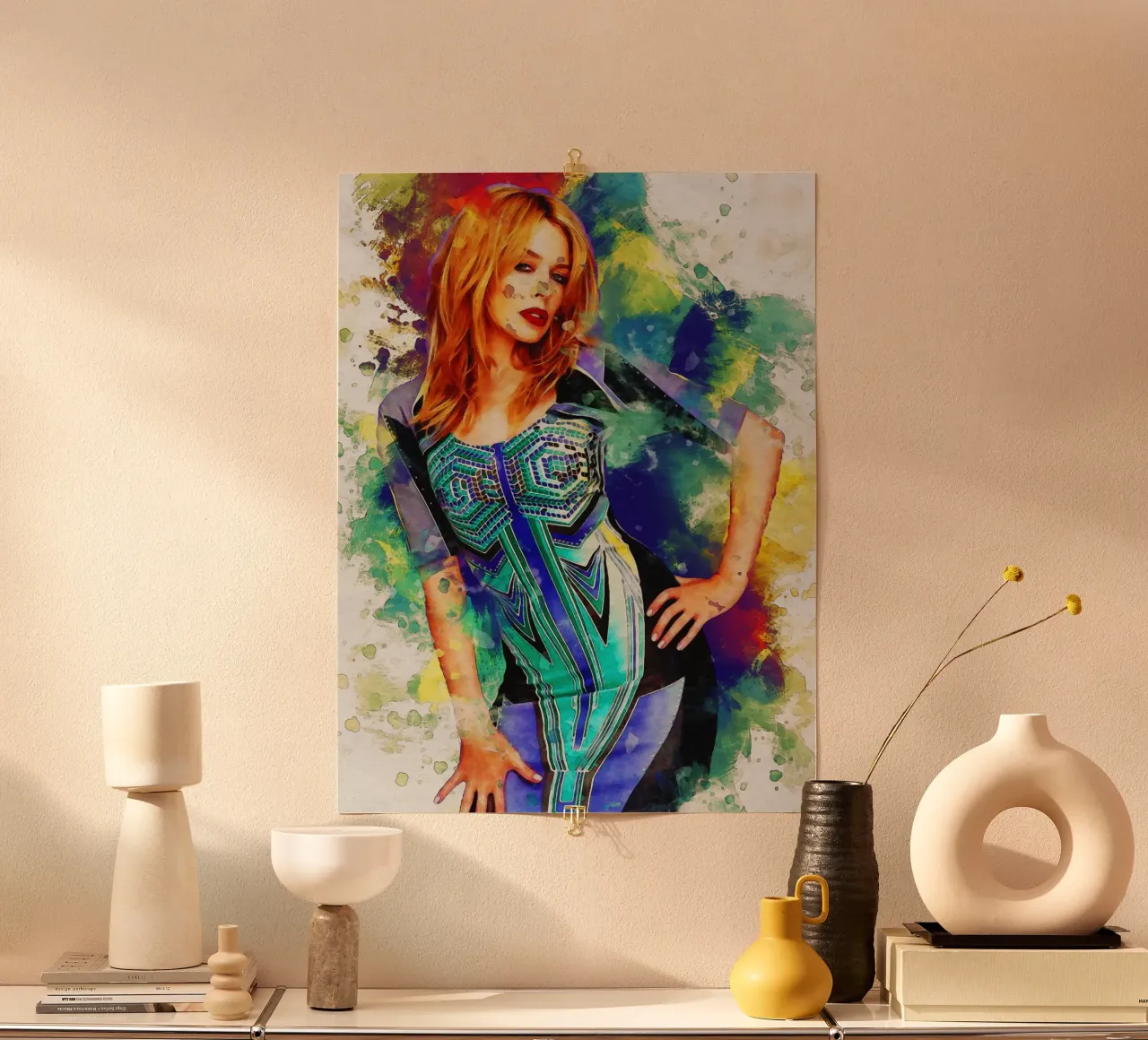 Smudge of Portrait Kylie Minogue Poster von Gunawan Rb
