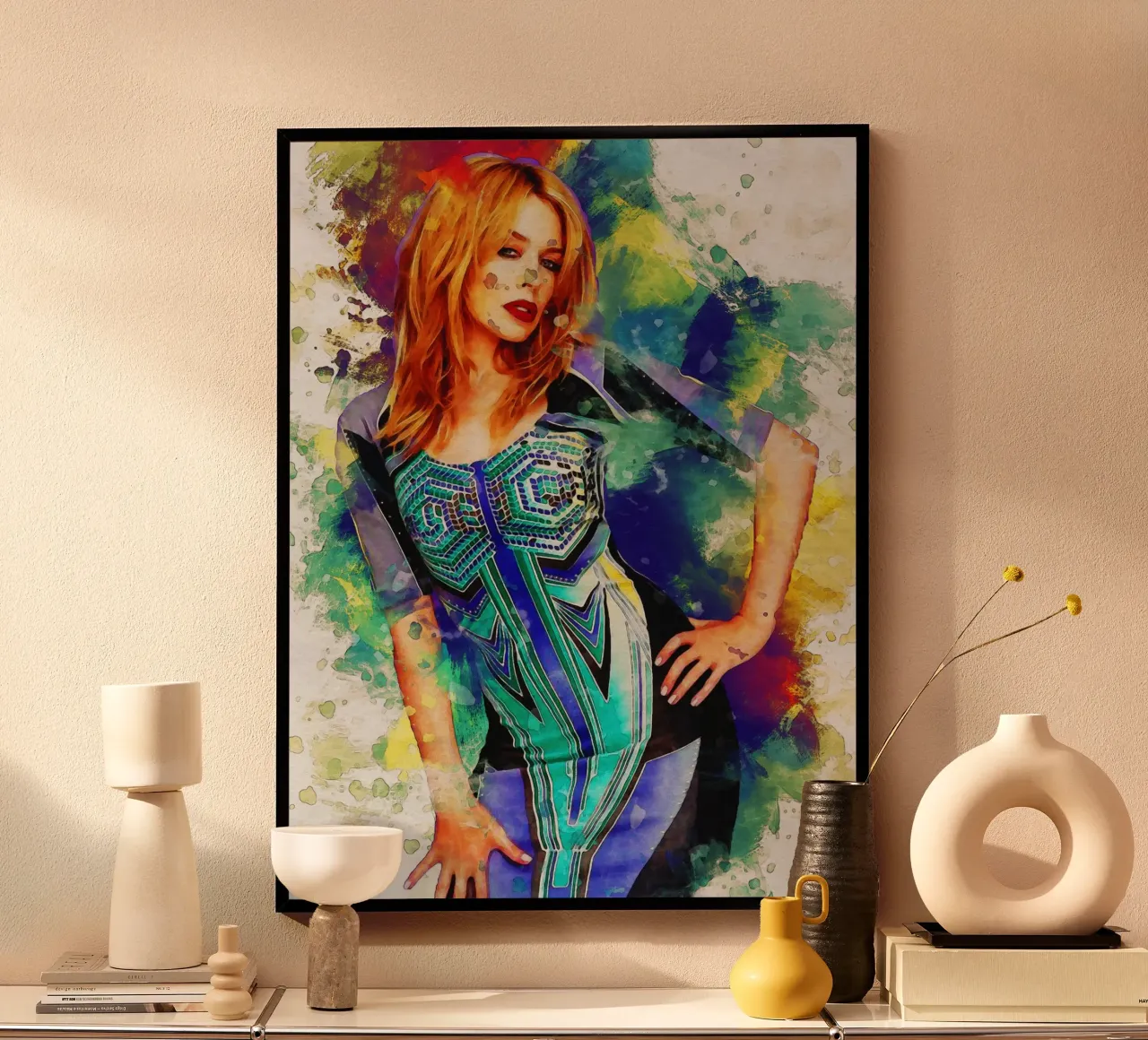 Smudge of Portrait Kylie Minogue Poster von Gunawan Rb