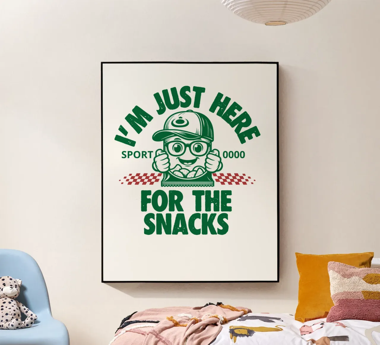 I'M JUST HERE FOR THE SNACKS acryl van edsonramosart
