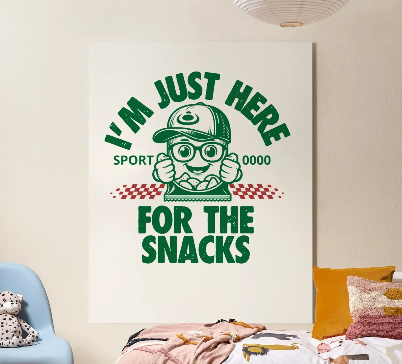I'M JUST HERE FOR THE SNACKS acryl van edsonramosart