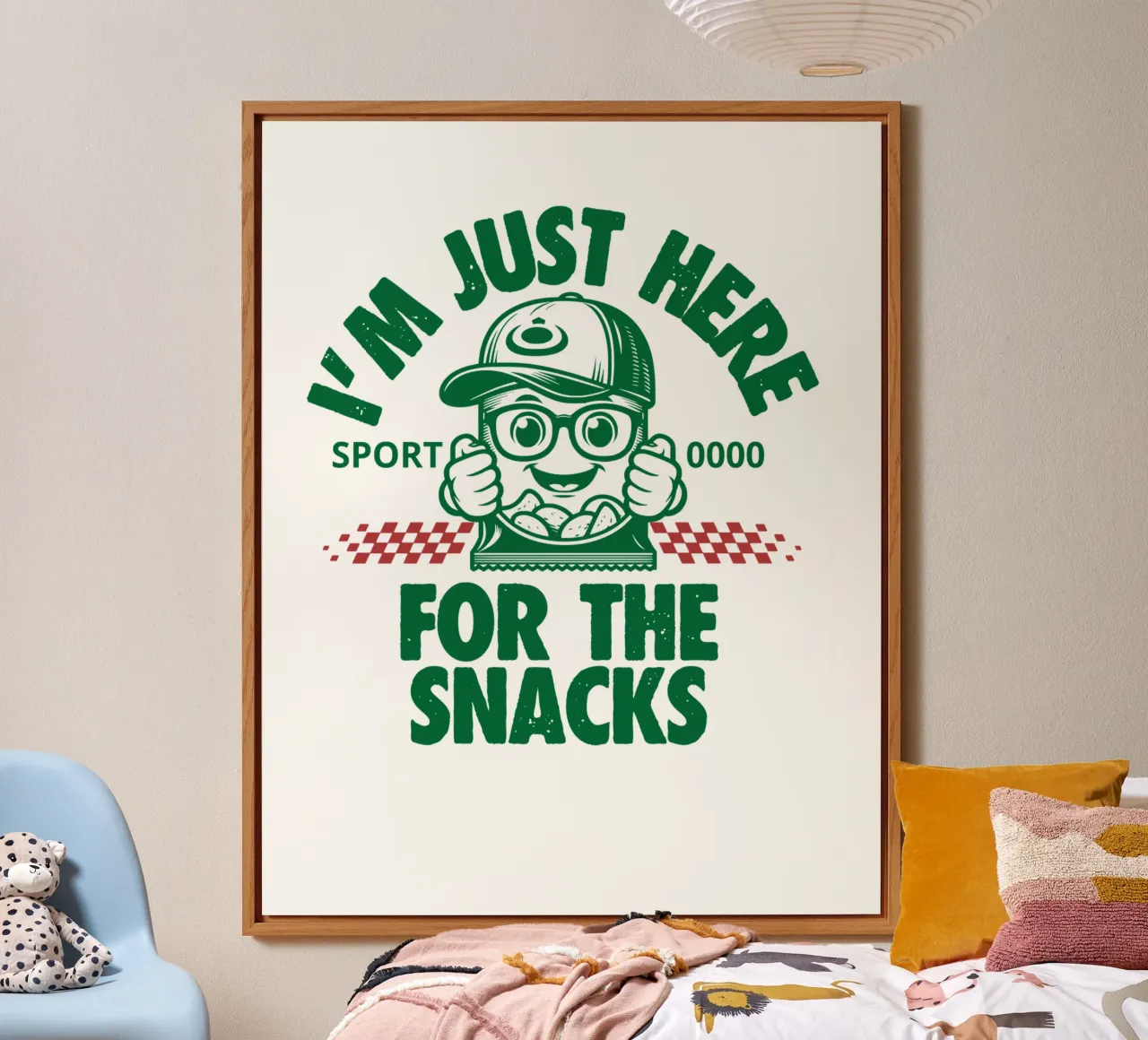 I'M JUST HERE FOR THE SNACKS alluminio dibond da edsonramosart