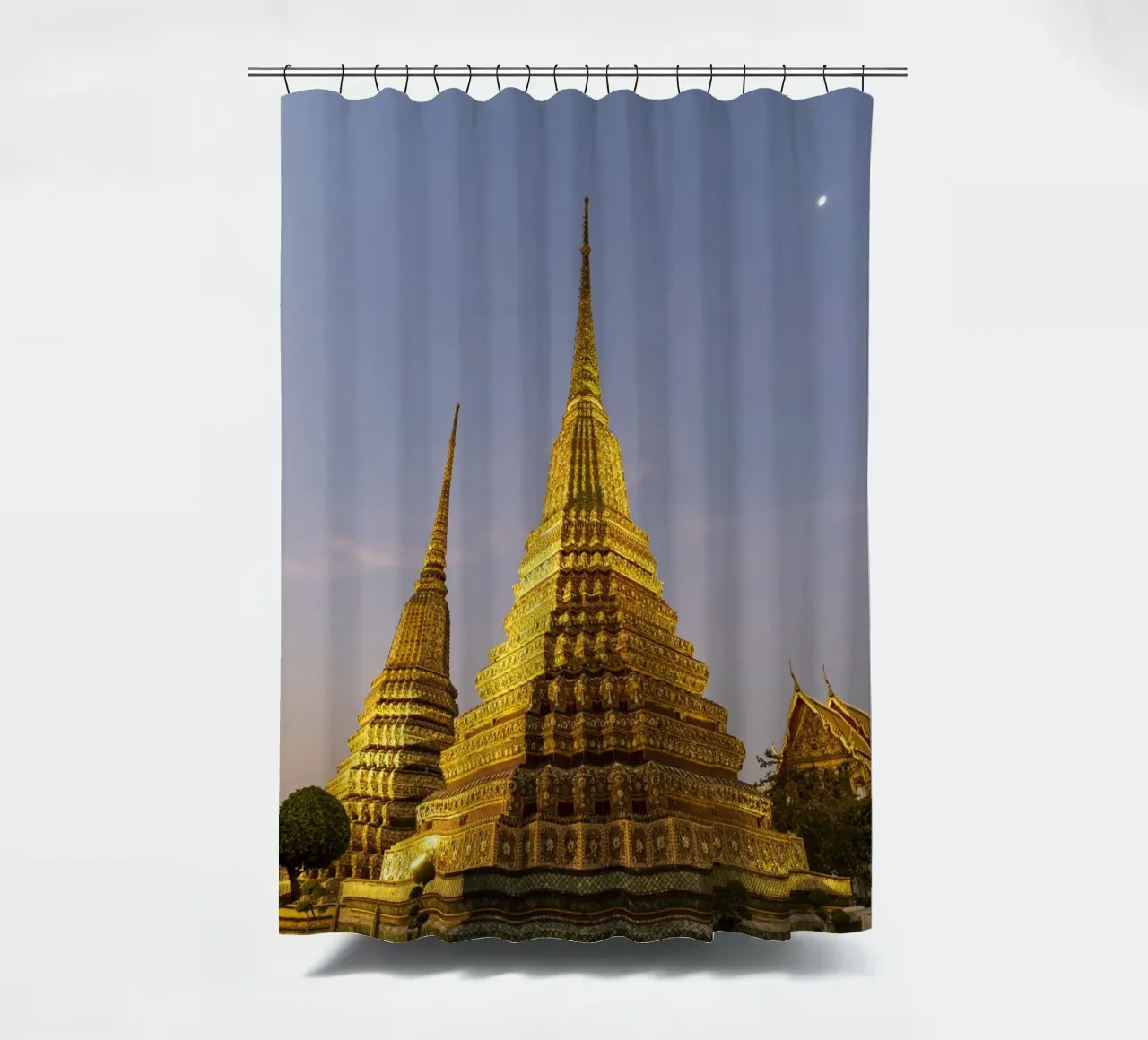 Tempel Wat Pho in Bangkok shower curtain by Reisefotografie - Bilder aus aller Welt