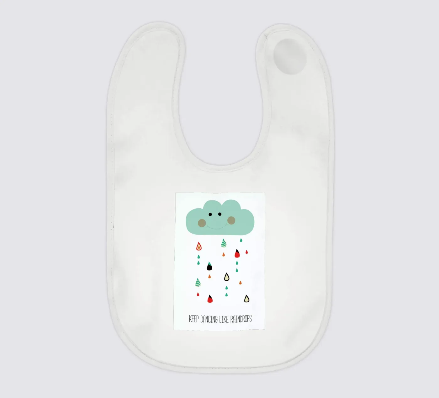Keep Dancing Like Raindrops baby slabbetje van Sabrina Ziegenhorn